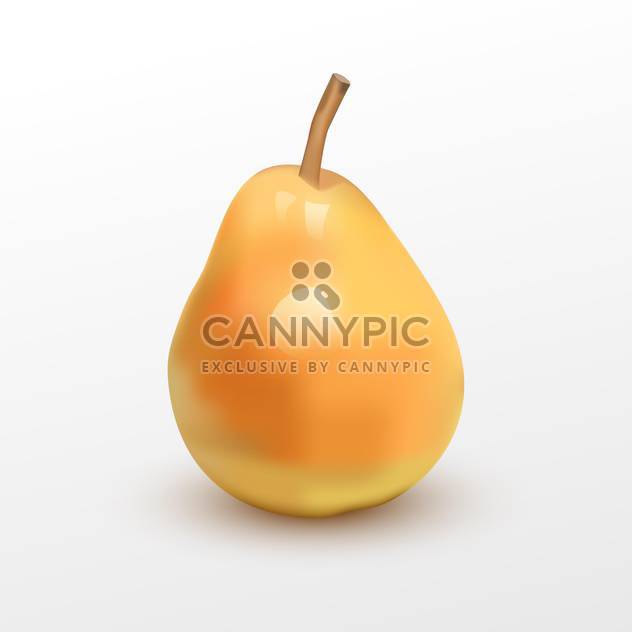 Vector illustration of juicy ripe pear on white background - Free vector #125764