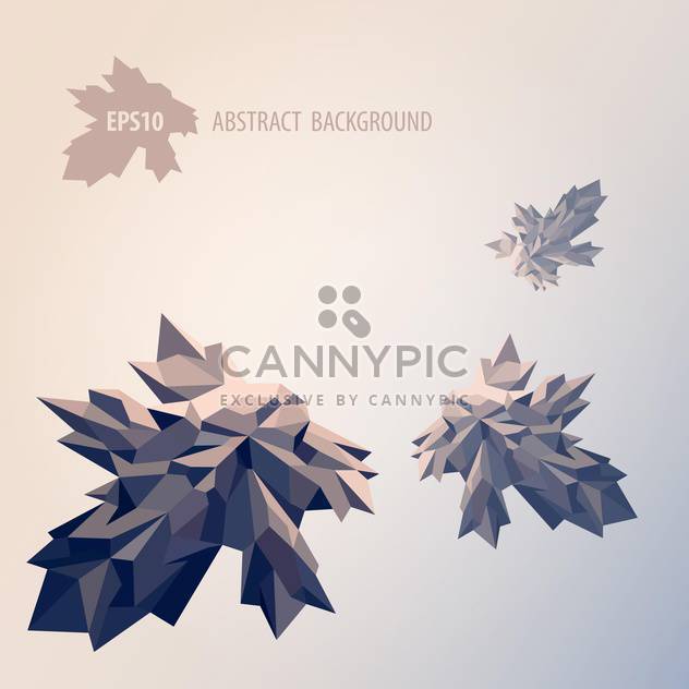 Vector illustration of abstract background with geometric leaves on grey background - Free vector #125774