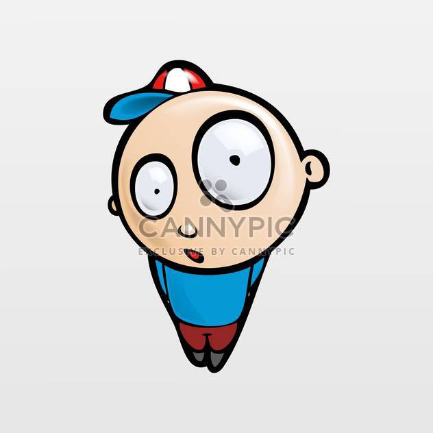 Vector illustration of cute cartoon boy on white background - Free vector #126064