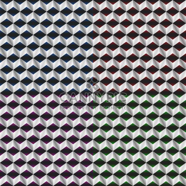vector illustration of abstract monochrome cubes background - Free vector #126134