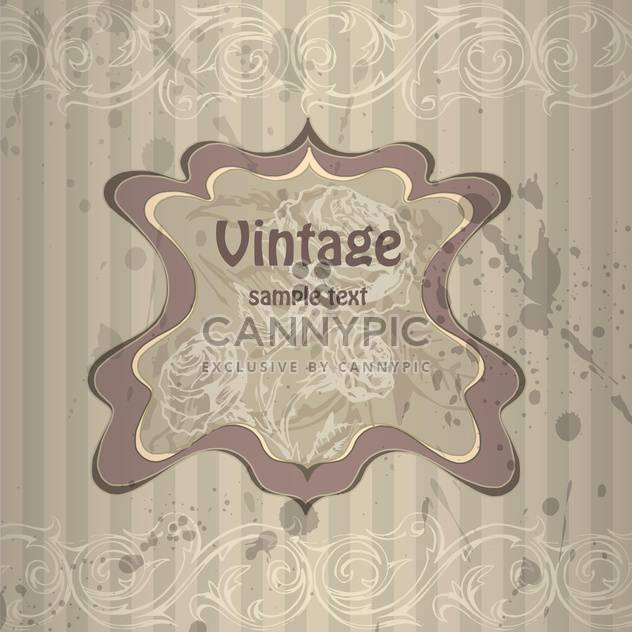 Vector vintage grey background with floral pattern - vector gratuit #126394 