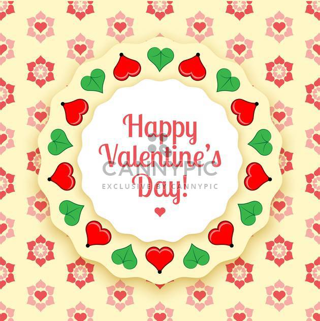 vector illustration of greeting card for Valentine's day - Free vector #126684