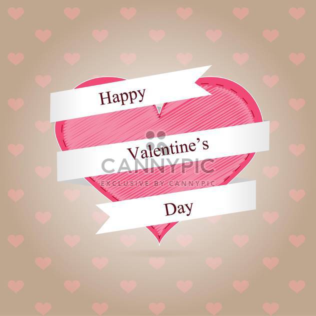 Valentine day background with pink hearts - Kostenloses vector #126894