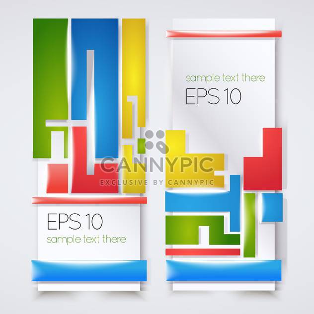 Vector illustration of colorful banners with text place - vector #126904 gratis