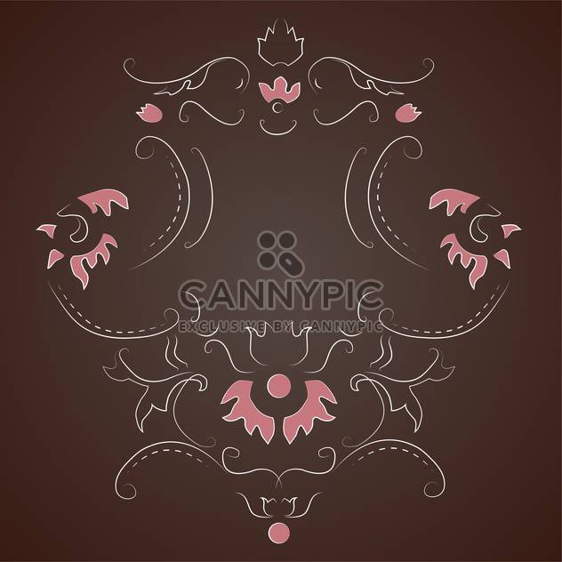 Vector vintage dark background with floral pattern and text place - vector gratuit #126954 