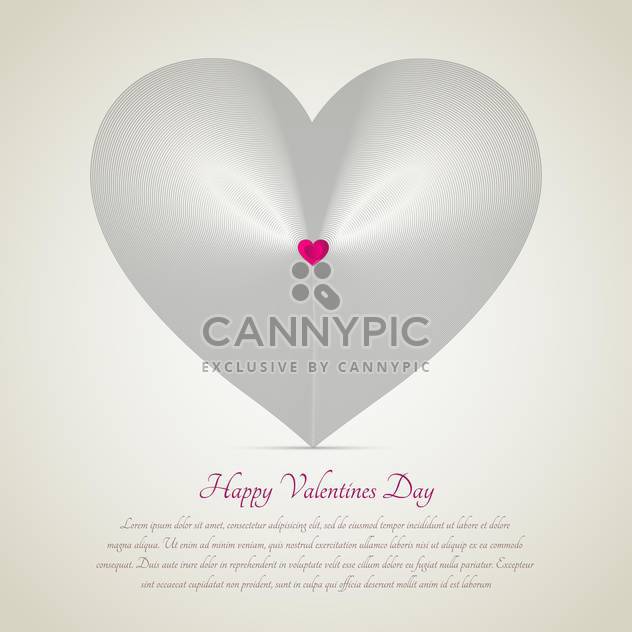 white heart with text place for valentine card - Free vector #127234