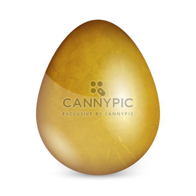 Vector illustration of golden egg on white background - vector #127304 gratis