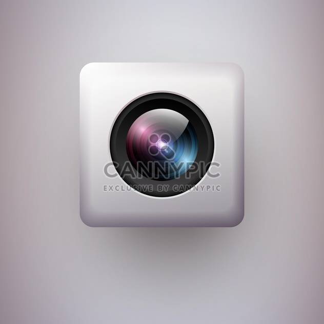 Vector illustration of web camera icon on white background - Free vector #127354