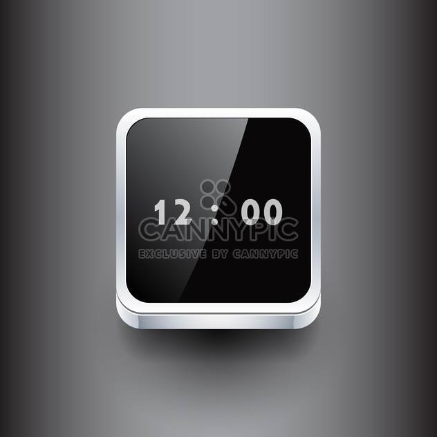 Vector illustration of square clock on dark background - vector gratuit #127424 