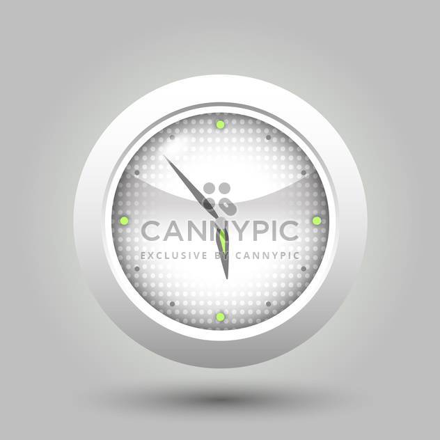 vector illustration of wall clock on grey background - Free vector #127614