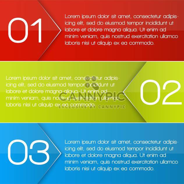 colorful three options banners - vector gratuit #127634 