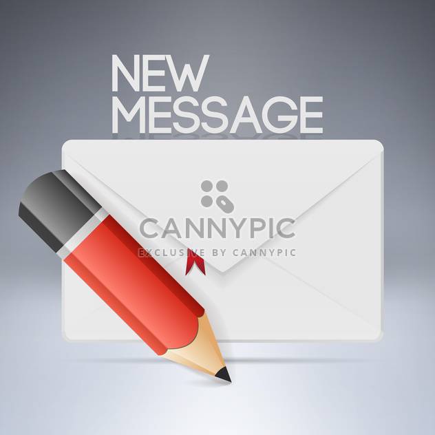 Vector illustration of envelope with pencil with space for text - бесплатный vector #128174