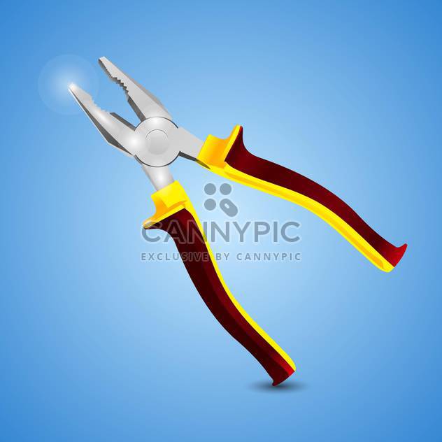 Instrument pliers vector illustration, on a blue background - Free vector #128194