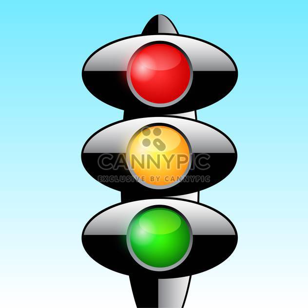 Traffic lights vector icon - vector gratuit #128204 
