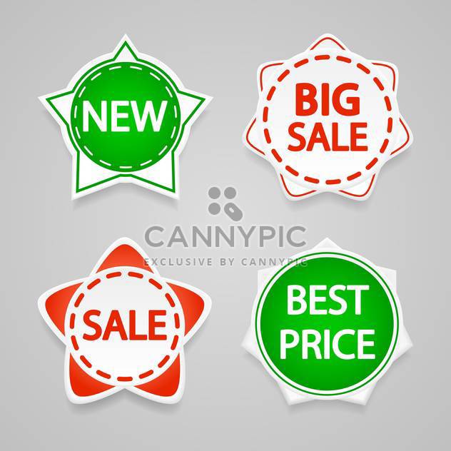 Set with vector sale stickers and labels. - Free vector #128214