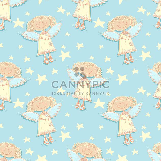 Holy vector angels and stars background - vector #128224 gratis