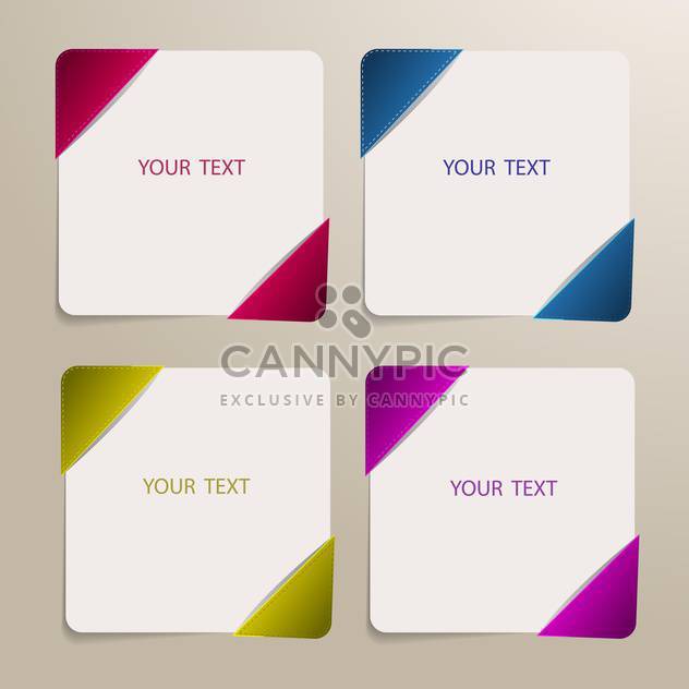 Set of four colorful banners for the text - бесплатный vector #128384