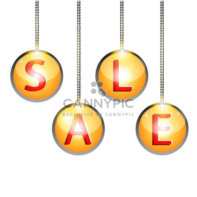 Vector illustration of sale labels - Free vector #128424