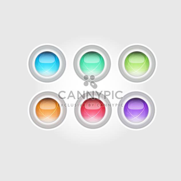 Set of vector glossy buttons - Kostenloses vector #128434