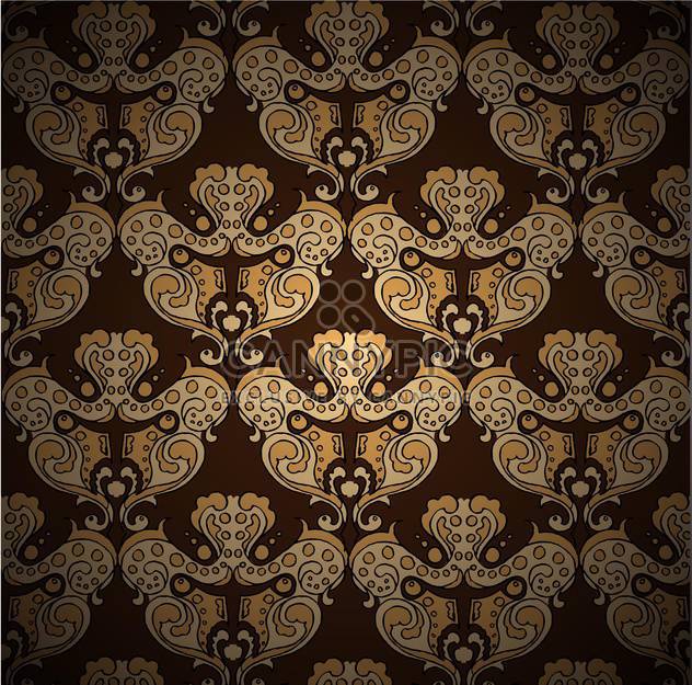 Seamless damask vector pattern - Free vector #128514