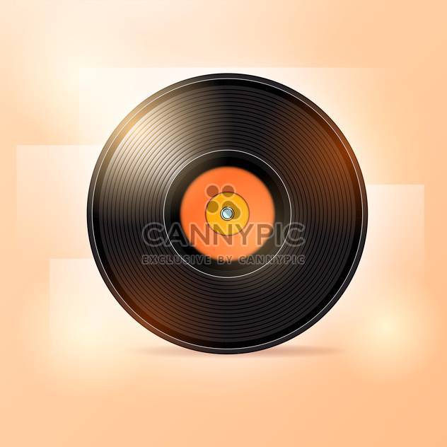Vector illustration of vinyl disc - vector gratuit #128574 