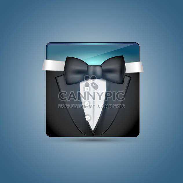 Vector icon of business suit on the blue background - vector gratuit #128604 