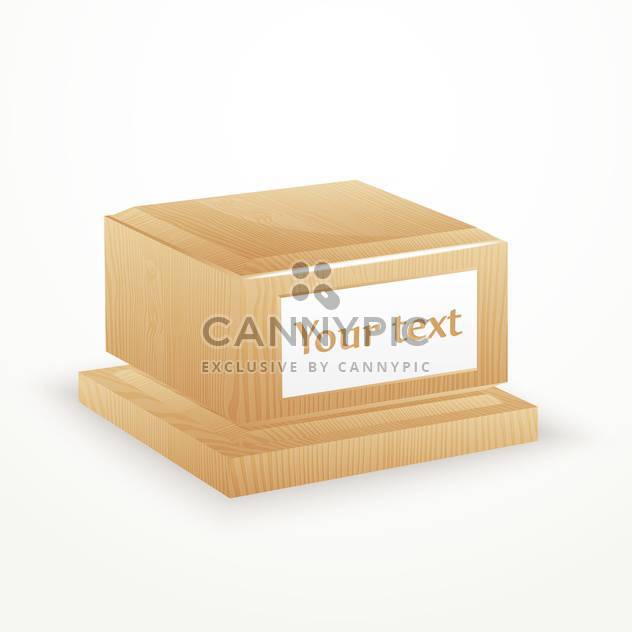 Vector illustration of wooden empty stand - Free vector #128624