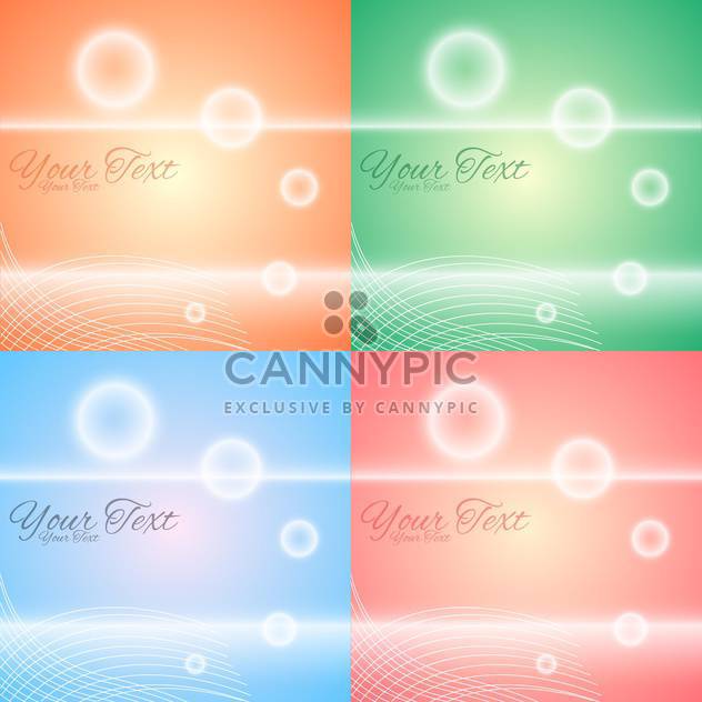 Vector set of colorful abstract backgrounds - Free vector #128704