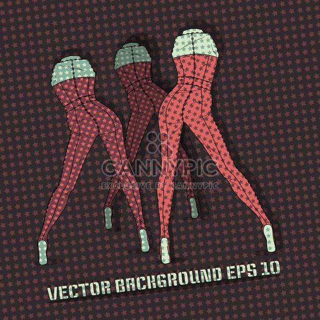 Vector background with female legs. - vector gratuit #128724 