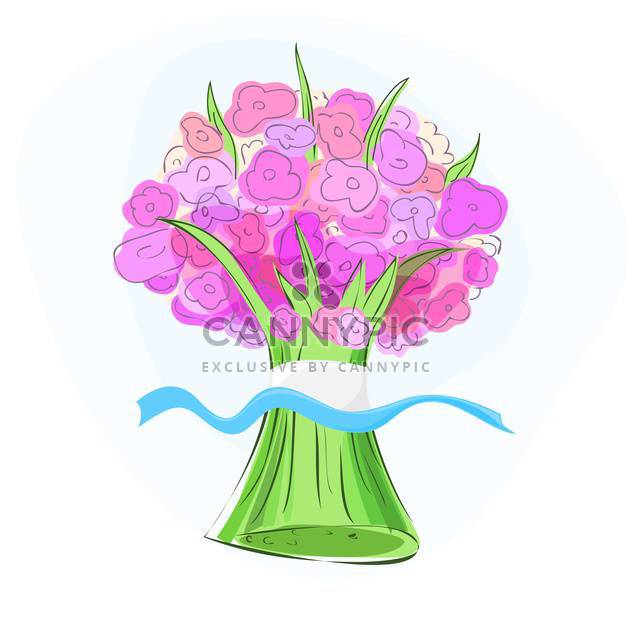 Vector illustration of pink flower bouquet - vector gratuit #128744 