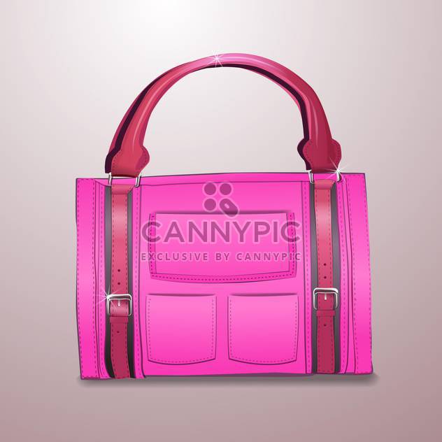 illustration of pink leather briefcase - vector gratuit #128984 