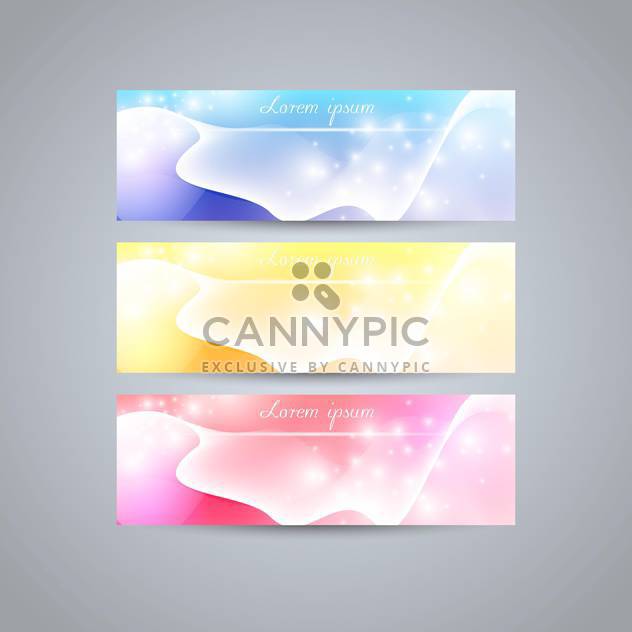 colorful web banners set - Free vector #129154