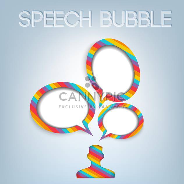 speech bubbles with male icon - бесплатный vector #129184