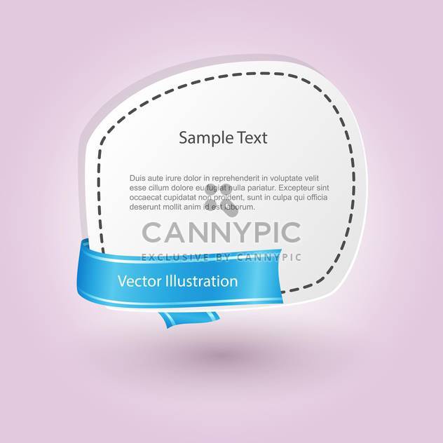 vector blank banner with ribbon - vector gratuit #129194 