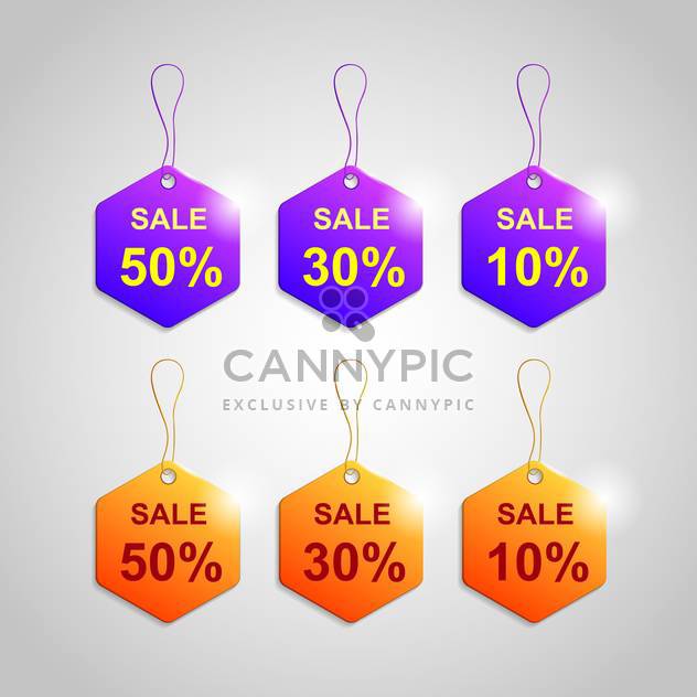 Vector set of color labels for sale - Free vector #129954