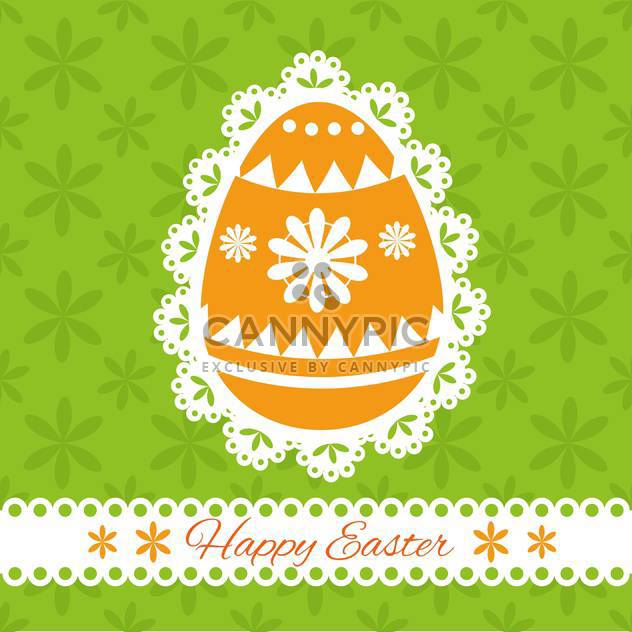 Easter greeting card with decorative egg and place for text - vector gratuit #130044 