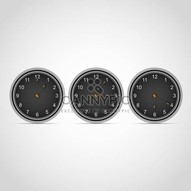 Set with vector clocks isolated on white background - vector #130404 gratis