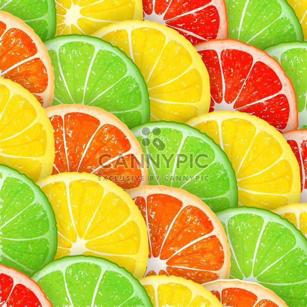 Citrus segments seamless background - vector #130974 gratis
