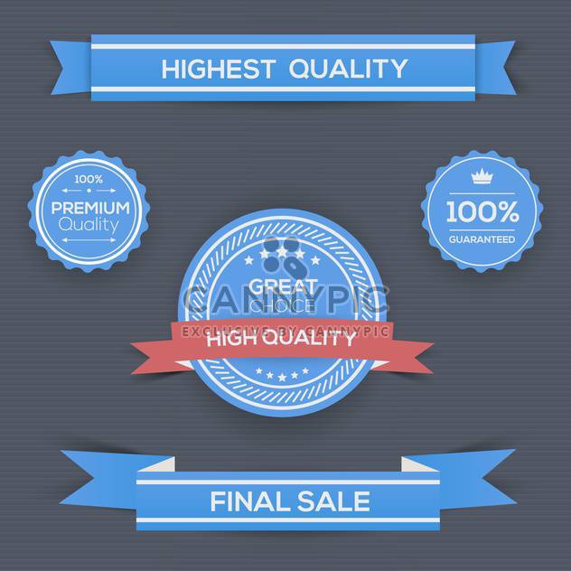 Vintage quality label template collection - Free vector #131034