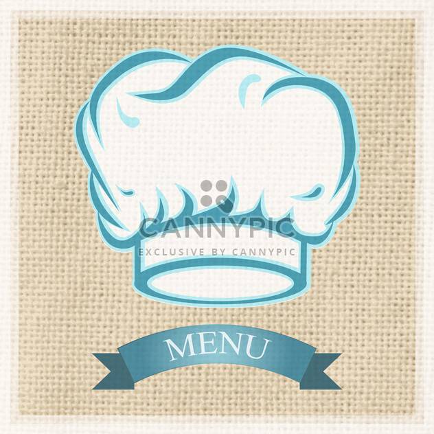 Chef cap on the menu card - Free vector #131384