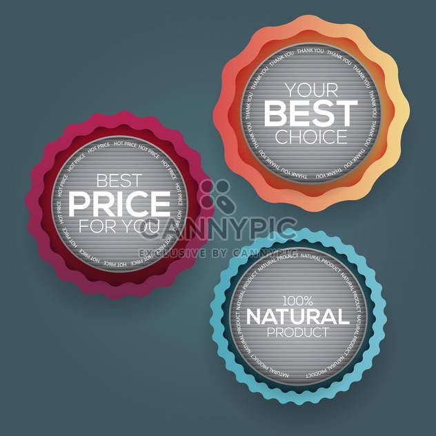 Retro vintage badges and labels vector illustration - Free vector #131984
