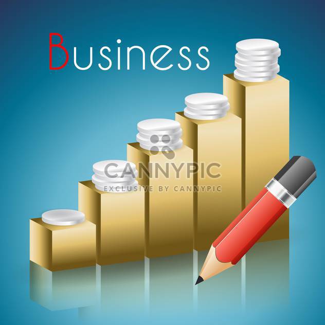 Success business graphic with coins vector illustration - vector #132044 gratis