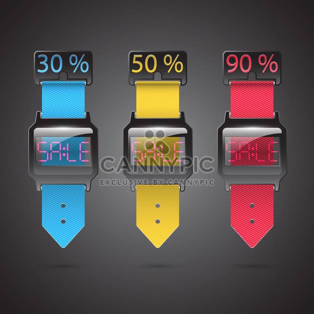Set of colorful sale vector labels - vector gratuit #132204 