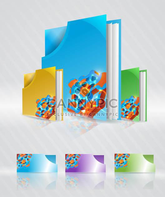 Vector set of colorful abstract folders - бесплатный vector #132244
