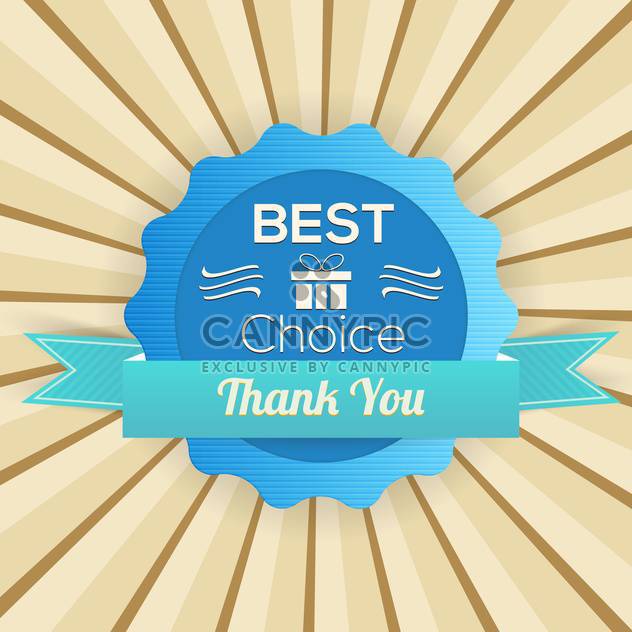 Old vector retro label - best choice,thank you - Free vector #132314