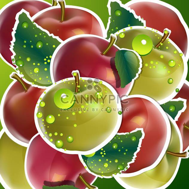 seamless apples fruits background - Free vector #132524