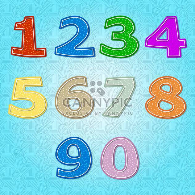 vector numbers set background - vector gratuit #132694 