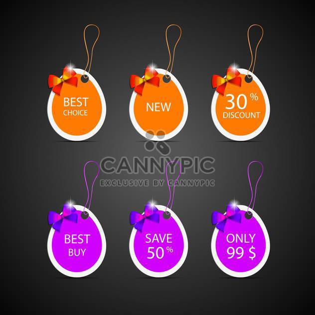 colorful discount labels background - Free vector #132774