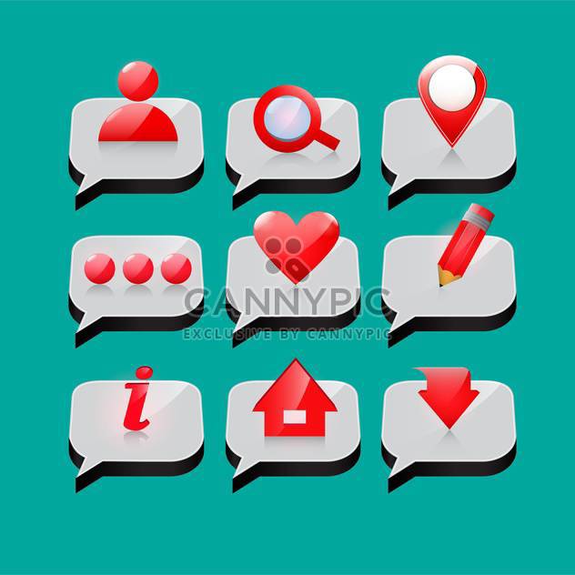web site vector icons set - Free vector #132914