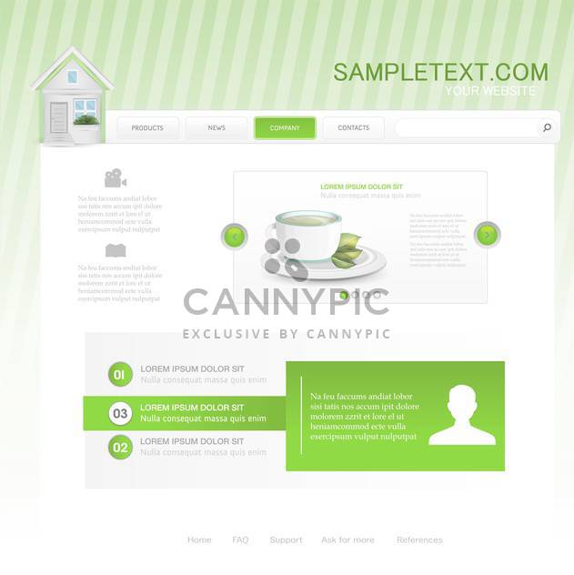 website template for cafe or restaurant - vector gratuit #133124 